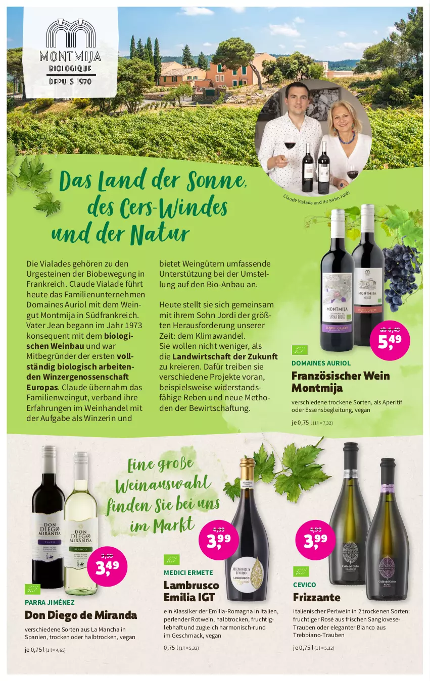 Aktueller Prospekt Denns Biomarkt - Prospekte - von 16.08 bis 29.08.2023 - strona 10 - produkty: aperitif, Bau, bio, eier, eis, frizzante, frucht, Heu, Lambrusco, mac, natur, perlen, rotwein, Ti, trauben, wein, wolle