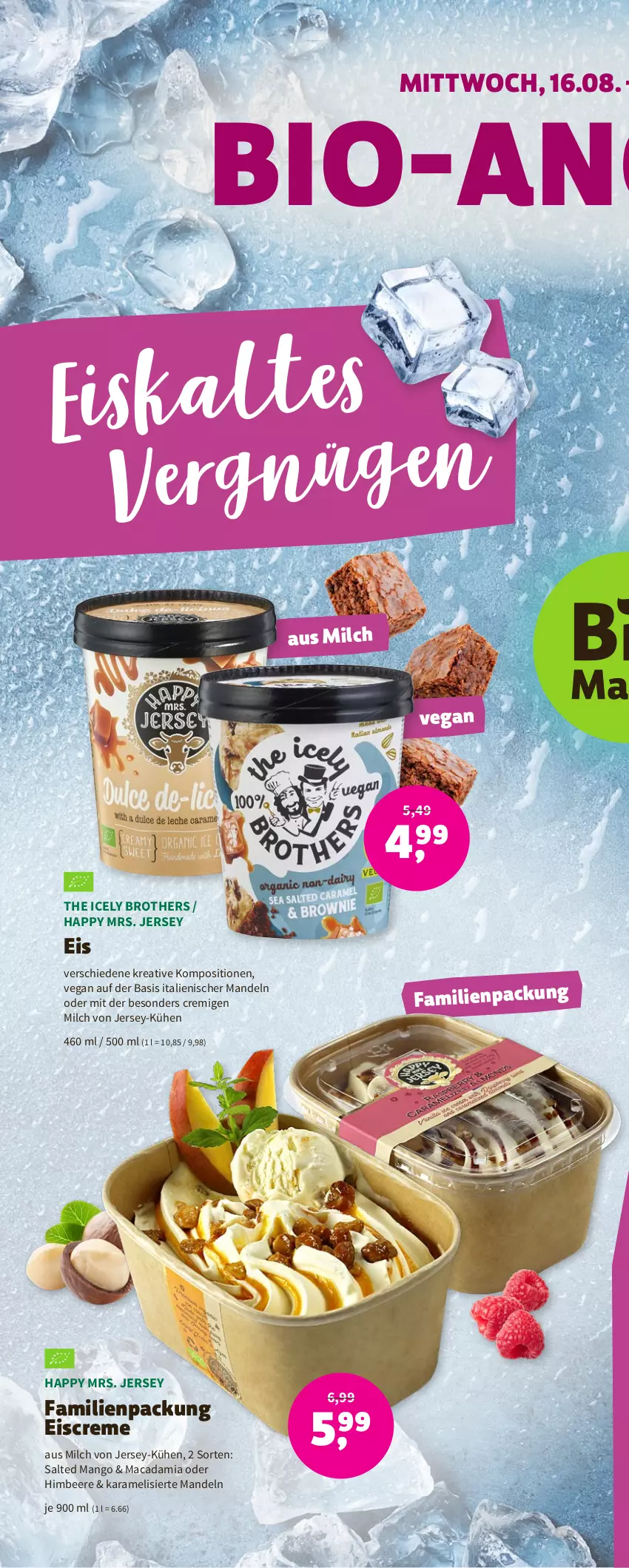 Aktueller Prospekt Denns Biomarkt - Prospekte - von 16.08 bis 29.08.2023 - strona 13 - produkty: agaven, angebot, angebote, beere, bio, brot, brother, creme, eis, eiscreme, garnier, getränk, getränke, himbeer, himbeere, mac, macadamia, mandel, mandeln, mango, milch, reis, schoko, sirup, Ti