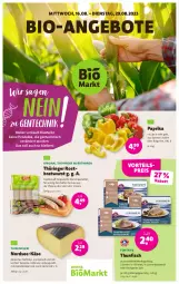 Gazetka promocyjna Denns Biomarkt - Prospekte - Gazetka - ważna od 29.08 do 29.08.2023 - strona 1 - produkty: angebot, angebote, bio, blume, blumen, blumenöl, bratwurst, eis, elle, ente, fisch, gin, grill, hartkäse, in olivenöl, Käse, LG, Nordsee, nuss, olive, oliven, olivenöl, original thüringer, paprika, pfanne, reis, rind, ring, rostbratwurst, saft, salz, sonnenblume, sonnenblumen, sonnenblumenöl, Spezi, thunfisch, thüringer rostbratwurst, Ti, tisch, vorteilspreis, wurst