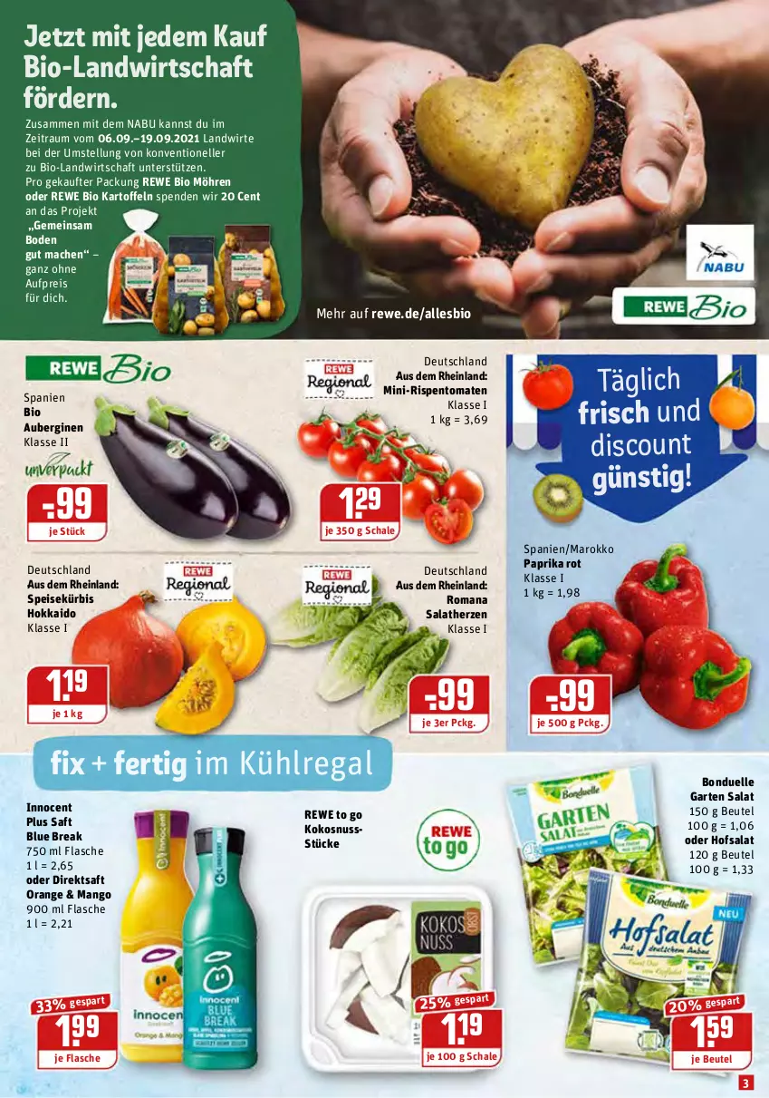 Aktueller Prospekt Rewe - Prospekte - von 06.09 bis 12.09.2021 - strona 3