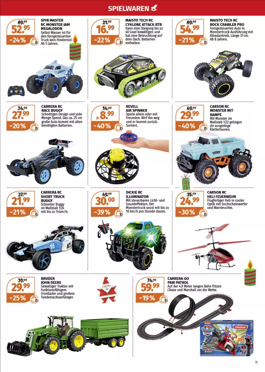 Aktueller Prospekt Mueller - Spielwaren & Multi-Media - von 13.12 bis 24.12.2021 - strona 11 - produkty: Anhänger, aust, auto, batterie, batterien, beleuchtung, Buggy, Carrera, elle, Leuchte, mac, mais, mars, monster, Paw Patrol, rwe, spee, Spiele, Ti, wasser