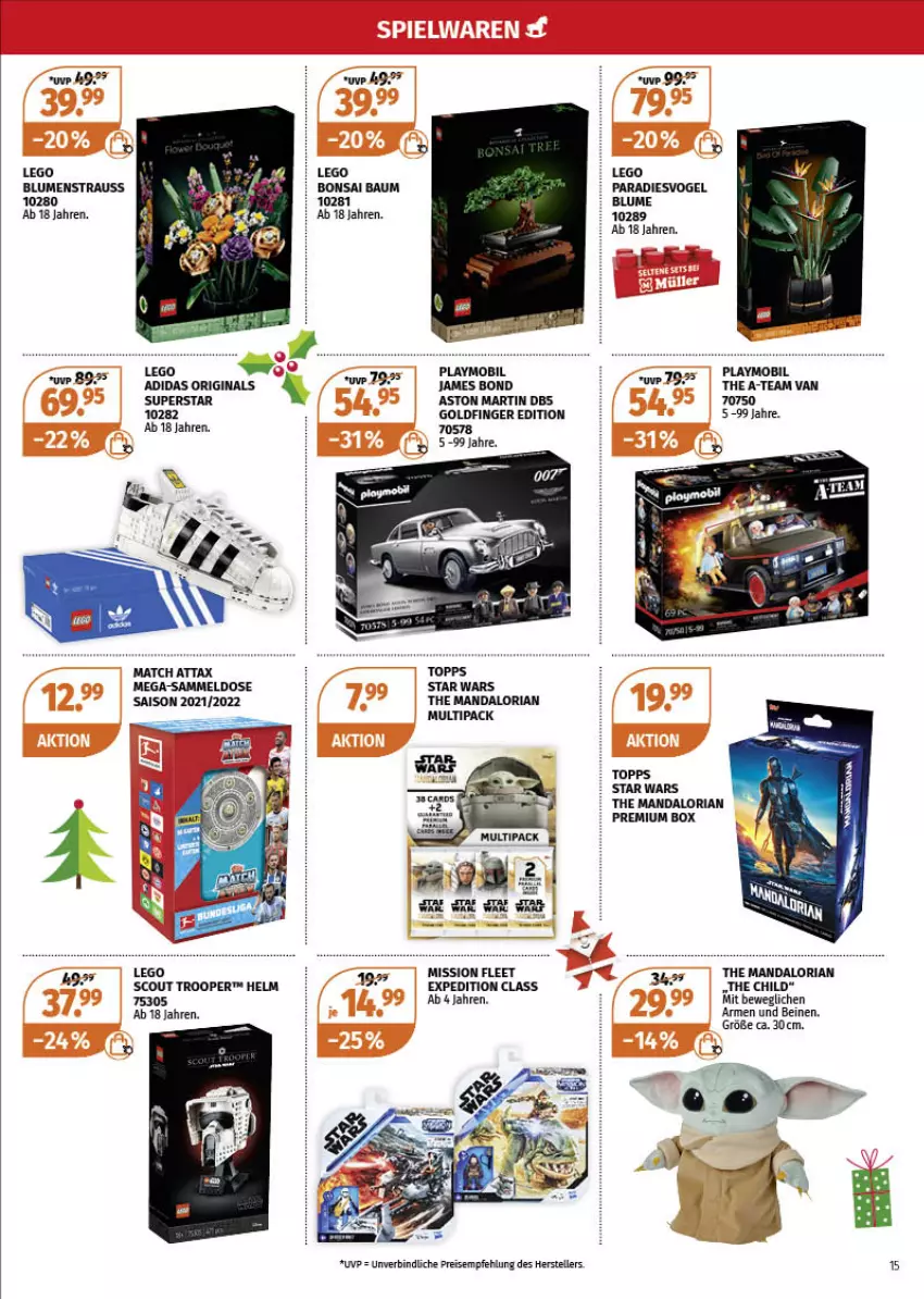 Aktueller Prospekt Mueller - Spielwaren & Multi-Media - von 13.12 bis 24.12.2021 - strona 15 - produkty: Adidas, Bau, blume, blumen, eis, elle, gin, playmobil, reis, Ria, scout, tee, teller, Ti