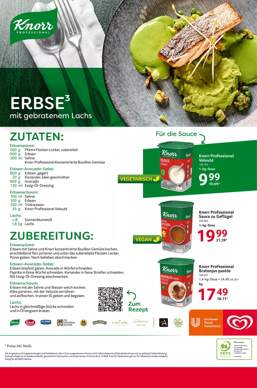 Aktueller Prospekt Selgros - Gastronomie - von 08.02 bis 21.02.2024 - strona 56 - produkty: angebot, angebote, avocado, blume, blumen, blumenöl, braten, Clin, dressing, eis, erbsen, essig, Geflügel, knorr, Koriander, lachs, LG, lion, paprika, pfanni, püree, Rauch, reifen, reis, Ria, sahne, salat, sauce, schnitten, sonnenblume, sonnenblumen, sonnenblumenöl, Ti, Vegeta, wasser, würfel