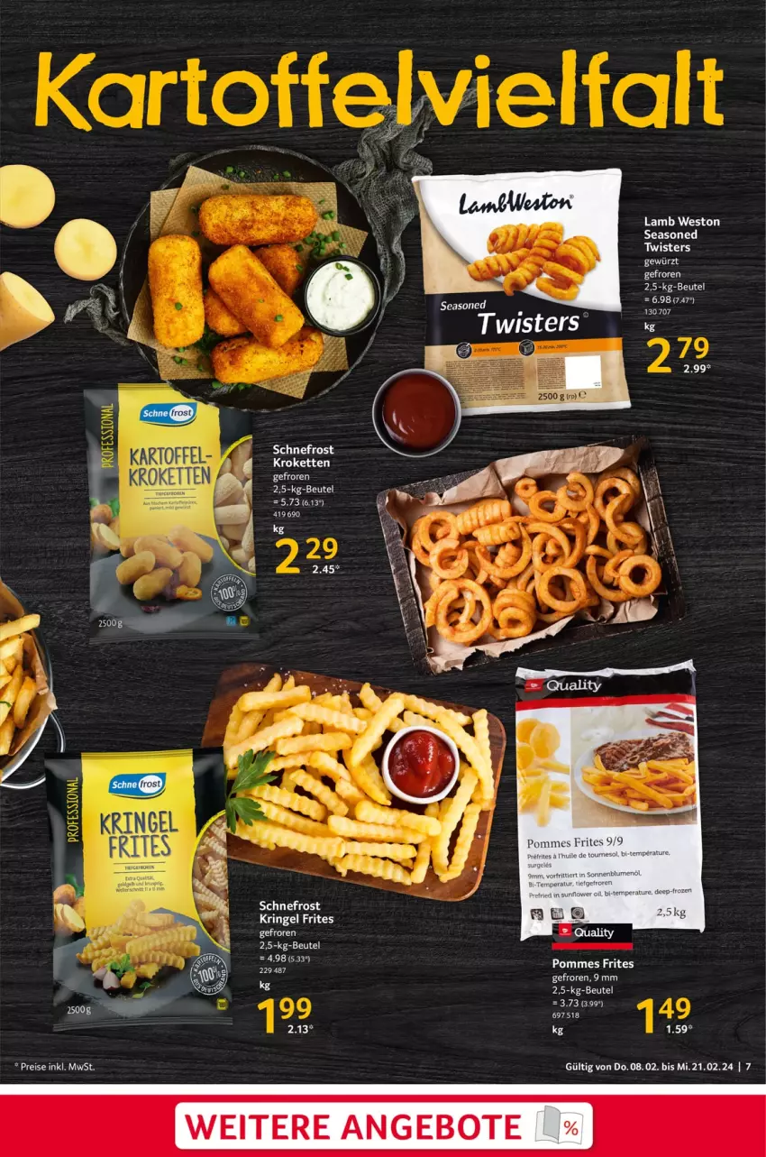 Aktueller Prospekt Selgros - Gastronomie - von 08.02 bis 21.02.2024 - strona 7 - produkty: angebot, angebote, beutel, eis, Kette, Kroketten, pommes, Pommes Frites, reis, ring, Ti