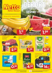 Gazetka promocyjna Netto Marken-Discount - Filial-Angebote - Gazetka - ważna od 29.07 do 29.07.2023 - strona 1 - produkty: angebot, banane, bananen, beste butter, bestpreis, butter, eis, fleisch, frau antje, gouda, gouda jung, hackfleisch, hackfleisch gemischt, hasseröder, kaffee, melitta, melone, ndk, pils, premium pils, reis, rind, ritter, ritter sport, saft, schwein, Sport, Streichzart, Ti, wasser, wassermelone, wein, ZTE