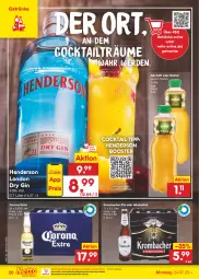 Gazetka promocyjna Netto Marken-Discount - Filial-Angebote - Gazetka - ważna od 29.07 do 29.07.2023 - strona 20 - produkty: alkohol, bestpreis, cocktail, corona, corona extra, dry gin, eis, enders, erde, getränk, getränke, gin, krombache, krombacher, krombacher pils, london dry, london dry gin, ndk, Nektar, pils, reis, rezept, saft, Ti