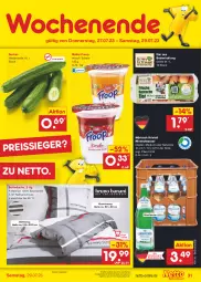 Gazetka promocyjna Netto Marken-Discount - Filial-Angebote - Gazetka - ważna od 29.07 do 29.07.2023 - strona 31 - produkty: Alwa, angebot, asti, Bau, baumwolle, bestpreis, bett, bettwäsche, eier, eis, elle, flasche, froop, glasflasche, gurke, gurken, kissen, Kissenbezug, LG, mineralwasser, Müller, müller froop, natur, reis, reiss, rel, Ria, Ti, wasser, wolle, ZTE