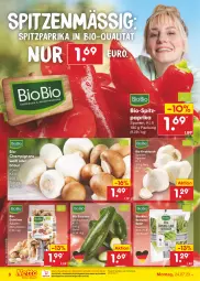 Gazetka promocyjna Netto Marken-Discount - Filial-Angebote - Gazetka - ważna od 29.07 do 29.07.2023 - strona 6 - produkty: bestpreis, beutel, bio, bio-zucchini, biobio, braun, champignon, champignons, eis, erdnüsse, knoblauch, ndk, paprika, reis, Romanasalat, salat, Schal, Schale, Spitzpaprika, Ti, zucchini