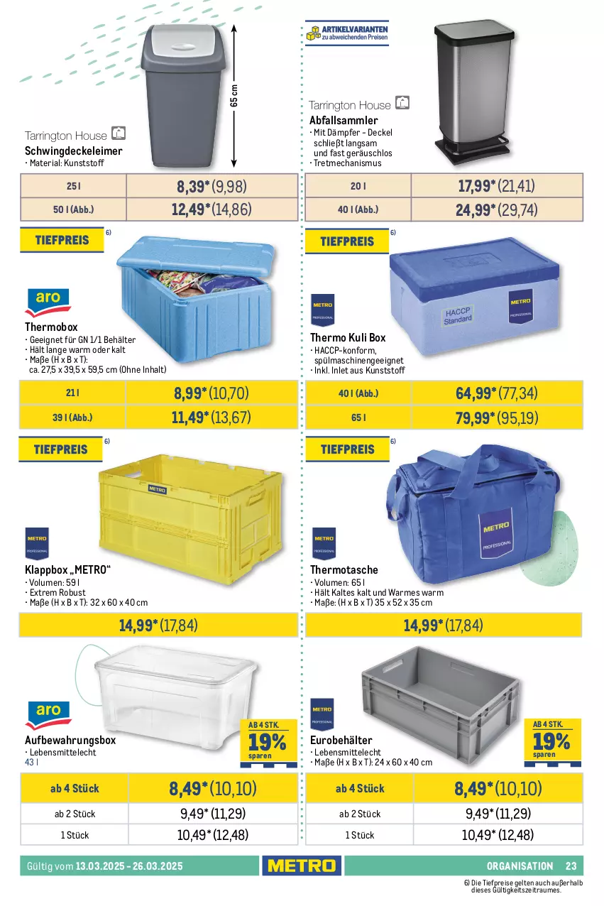 Aktueller Prospekt Metro - GastroJournal - von 12.02 bis 26.03.2025 - strona 23 - produkty: ACC, allzweckreiniger, ariel, aufbewahrungsbox, Becher, Behälter, coupon, decke, Deckel, eimer, eis, flasche, frischhaltefolie, geschirr, geschirrspülmittel, handtücher, Klappbox, lebensmittel, leimer, lenor, Meister, meister proper, Metro, Palette, papier, Pods, pril, reiniger, reis, Ria, spülmaschinen, spülmittel, Tasche, Ti, tiefpreis, tücher, vollwaschmittel, waschmittel, weck, weichspüler