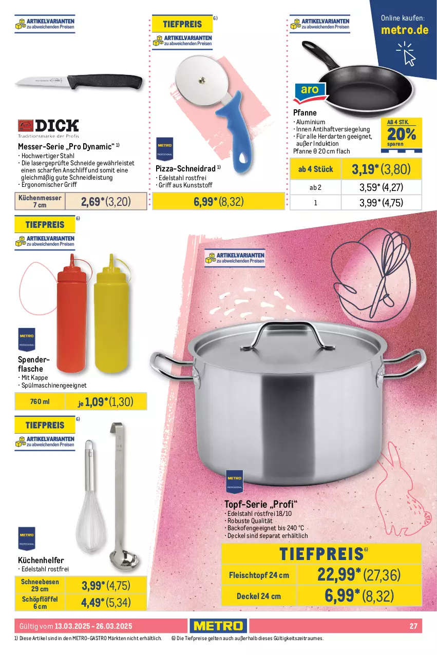 Aktueller Prospekt Metro - GastroJournal - von 12.02 bis 26.03.2025 - strona 27 - produkty: auto, backofen, Cap, cin, decke, Deckel, edelstahl, eis, Elektro, elle, flasche, fleisch, Fleischtopf, fritteuse, garraum, grill, grillfläche, grillplatte, herdarten, kaffee, kaffeemaschine, kaffeevollautomat, Kocher, kontaktgrill, küche, Küchen, Küchenhelfer, latte, LG, Löffel, messer, Metro, mikrowelle, nudel, nudeln, Ofen, pfanne, pizza, reis, Schal, Schneebesen, Schöpflöffel, spülmaschinen, tasse, thermostat, Ti, tiefpreis, timer, topf, wasser, wassertank