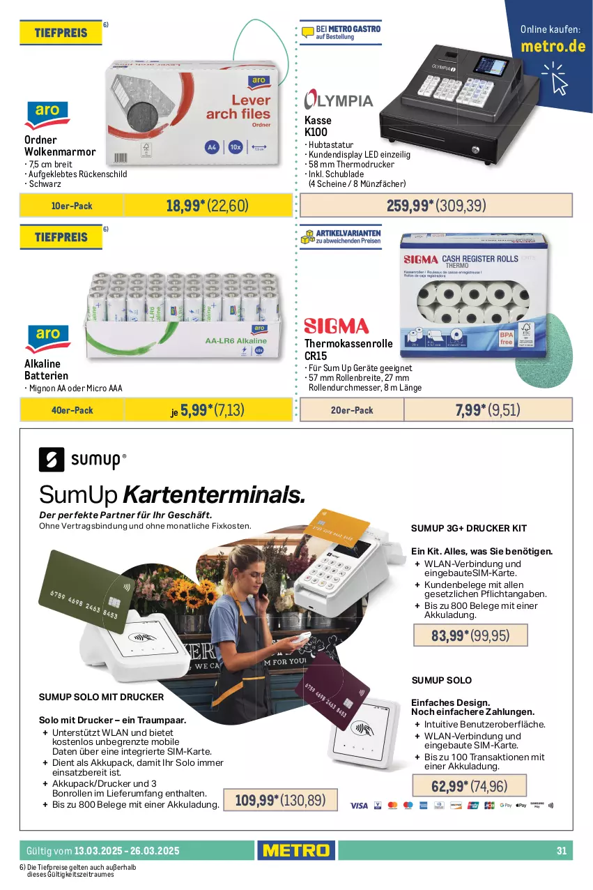 Aktueller Prospekt Metro - GastroJournal - von 12.02 bis 26.03.2025 - strona 31 - produkty: akku, aluminiumgestell, Bank, batterie, batterien, Bau, Brei, drucker, edelstahl, eis, ente, Faltpavillon, gasgrill, grill, grillfläche, Holz, HP, latte, LG, messer, Metro, metro gastro, möbel, ordner, pavillon, reis, Ria, rückenlehne, rum, schutzhülle, sim, stapelstuhl, stuhl, Tastatur, Ti, tiefpreis, tisch, tischplatte, ZTE