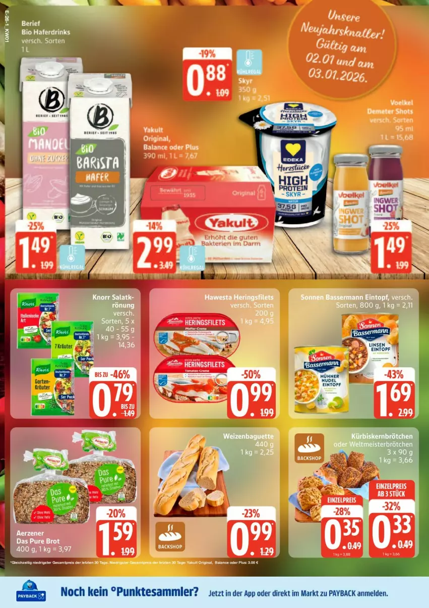 Aktueller Prospekt Edeka - Prospekte - von 30.12.2026 bis 03.01.2027 - strona 30 - produkty: bio, drink, drinks, hafer, Haferdrink, payback, tesa