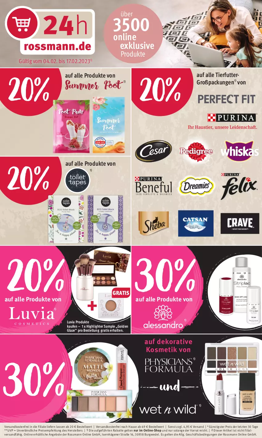 Aktueller Prospekt Rossmann - Prospekte - von 04.02 bis 17.02.2023 - strona 1 - produkty: angebot, angebote, eis, elle, kosmetik, LG, ndk, reis, teller, Ti, versandkostenfrei, wedel, ZTE