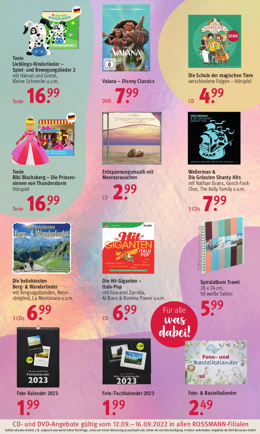 Aktueller Prospekt Rossmann - Prospekte - von 12.09 bis 16.09.2022 - strona 17 - produkty: angebot, angebote, disney, dvd, elle, Kinder, leine, LG, montana, rel, Ti, Tiere, tisch