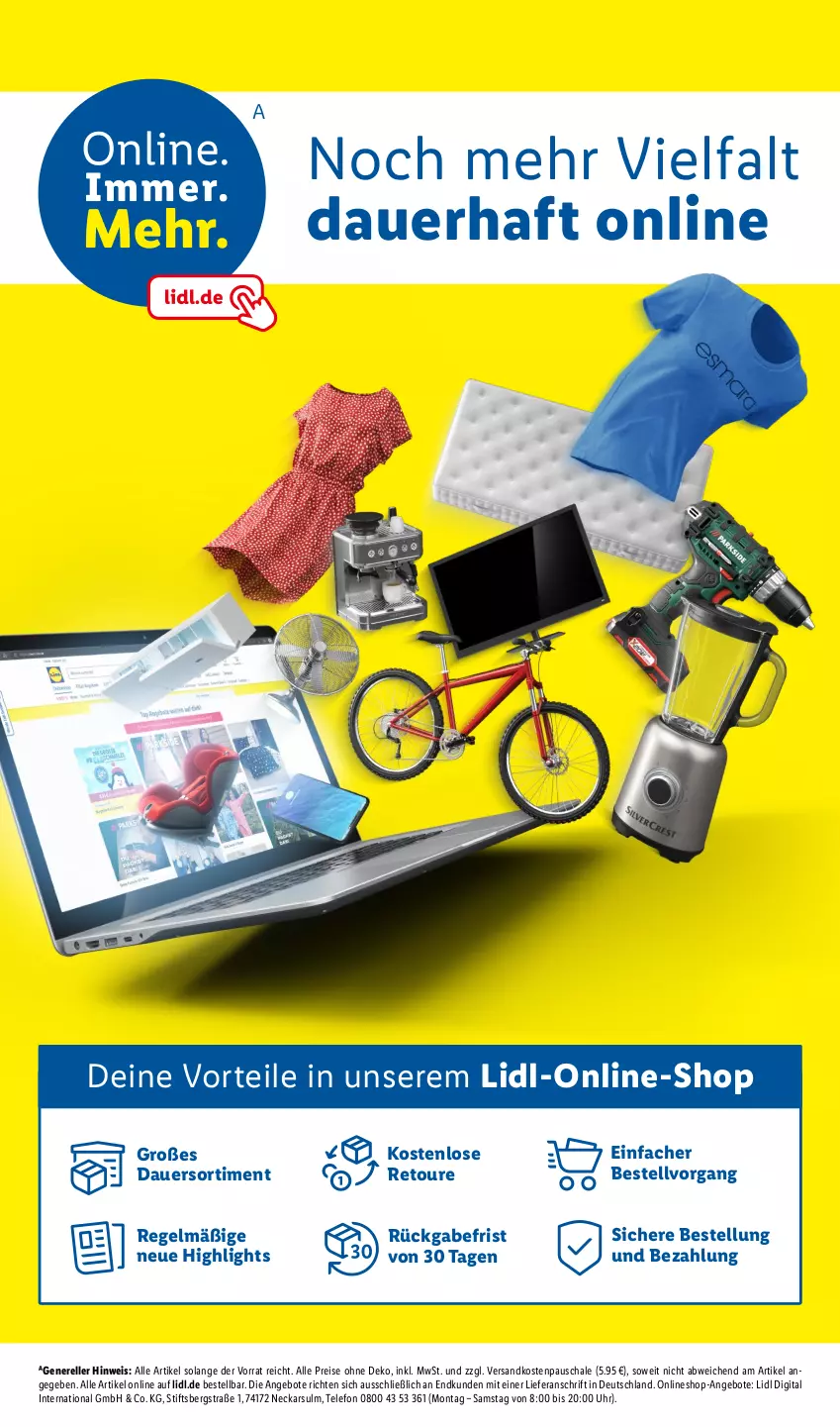 Aktueller Prospekt Lidl - Wochen-Highlights im Onlineshop - von 24.04 bis 30.04.2023 - strona 9 - produkty: angebot, angebote, auer, eis, elle, ndk, reis, rel, Schal, Schale, telefon, Ti, uhr