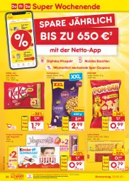 Gazetka promocyjna Netto Marken-Discount - Filial-Angebote - Gazetka - ważna od 24.06 do 24.06.2023 - strona 34 - produkty: bestpreis, Cashew, cashewkerne, coupon, coupons, eis, keks, kekse, Kinder, kinder schokolade, kitkat, leibniz, lion, ndk, oder yogurette, pom-bär, reis, schoko, schokolade, smarties, Ti, Yo, yogurette