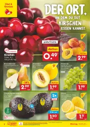 Gazetka promocyjna Netto Marken-Discount - Filial-Angebote - Gazetka - ważna od 24.06 do 24.06.2023 - strona 4 - produkty: aprikose, aprikosen, asti, avocado, bestpreis, Birnen, chiquita, eis, früchte, honig, honigmelone, kirsch, kirsche, kirschen, melone, ndk, obst, reis, Schal, Schale, Ti, trauben, zitrone, zitronen