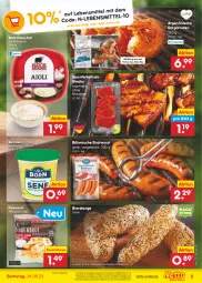 Gazetka promocyjna Netto Marken-Discount - Filial-Angebote - Gazetka - ważna od 24.06 do 24.06.2023 - strona 9 - produkty: aioli, angebot, auer, backofen, bestpreis, bier, bratwurst, brot, dauertiefpreis, eis, Fladenbrot, garnelen, knoblauch, lebensmittel, mit knoblauch, ndk, Ofen, reis, senf, steak, steaks, Ti, tiefpreis, Wild, wurst, ZTE