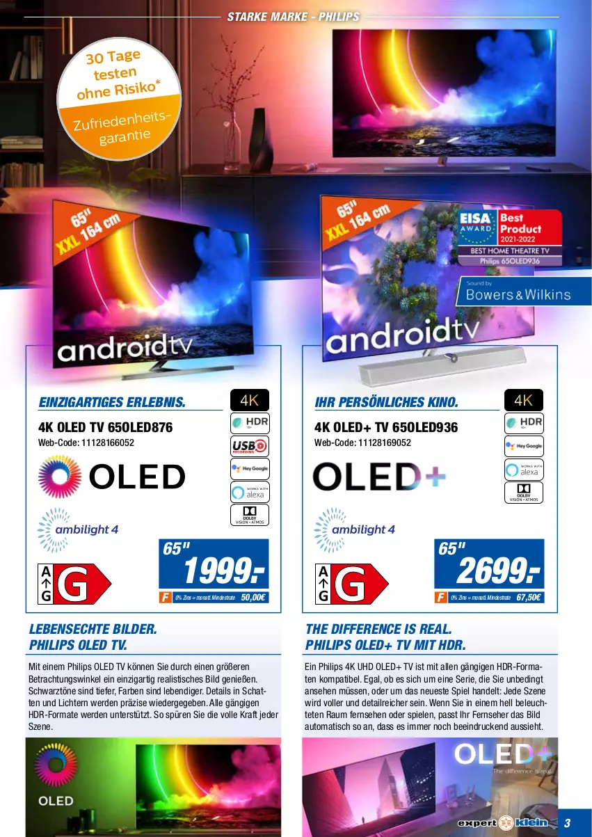 Aktueller Prospekt Expert Olpe - Prospekte - von 17.02 bis 23.02.2022 - strona 3 - produkty: auto, erde, fernseher, gsw, kraft, led tv, Leuchte, oled tv, Philips, Spiele, Ti, tisch, uhd