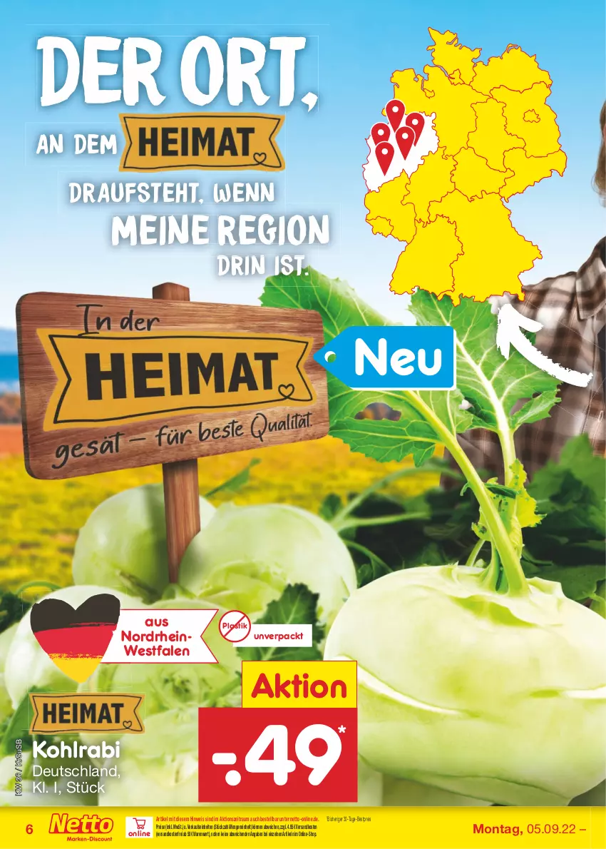 Aktueller Prospekt Netto Marken-Discount - Filial-Angebote - von 05.09 bis 10.09.2022 - strona 6 - produkty: asti, bestpreis, eis, kohlrabi, ndk, reis, Ti, usb, versandkostenfrei