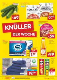 Gazetka promocyjna Netto Marken-Discount - Filial-Angebote - Gazetka - ważna od 10.09 do 10.09.2022 - strona 2 - produkty: asti, Bau, baumwolle, bestpreis, bio, dessert, duschtuch, ehrmann, Ehrmann Grand Dessert, eis, gurke, gurken, handtuch, küche, Küchen, küchentücher, ndk, pizza, pringles, reis, Ria, ring, Ti, tuc, tücher, usb, valensina, versandkostenfrei, wolle, zewa