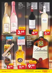 Gazetka promocyjna Netto Marken-Discount - Filial-Angebote - Gazetka - ważna od 10.09 do 10.09.2022 - strona 21 - produkty: angebot, ball, bestpreis, blended scotch, blended scotch whisky, braten, cabernet, cabernet sauvignon, cocktail, eis, fisch, fleisch, freixenet, garnelen, gin, grill, jules mumm, knoblauch, licor, licor 43, mumm, reis, rotwein, sauvignon, sauvignon blanc, schwein, schweine, schweinefleisch, scotch, scotch whisky, Ti, usb, wein, weine, Weißwein, whisky, ZTE, zucker