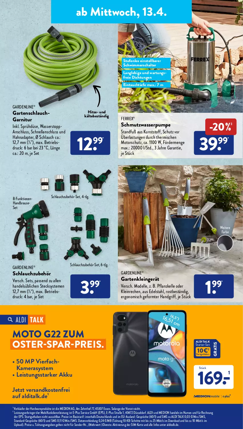 Aktueller Prospekt AldiSud - ALDI Aktuell - von 11.04 bis 16.04.2022 - strona 25 - produkty: adapter, akku, aldi, aldi talk, brause, dell, edelstahl, eis, elle, ferrex, gardenline®, garnitur, Garten, gartenschlauch, handbrause, hardware, kamera, Kameras, LG, medion, Mode, ndk, reis, ring, rwe, Schal, schlauch, Schlauchzubehör, sim, Ti, versandkostenfrei, wasser