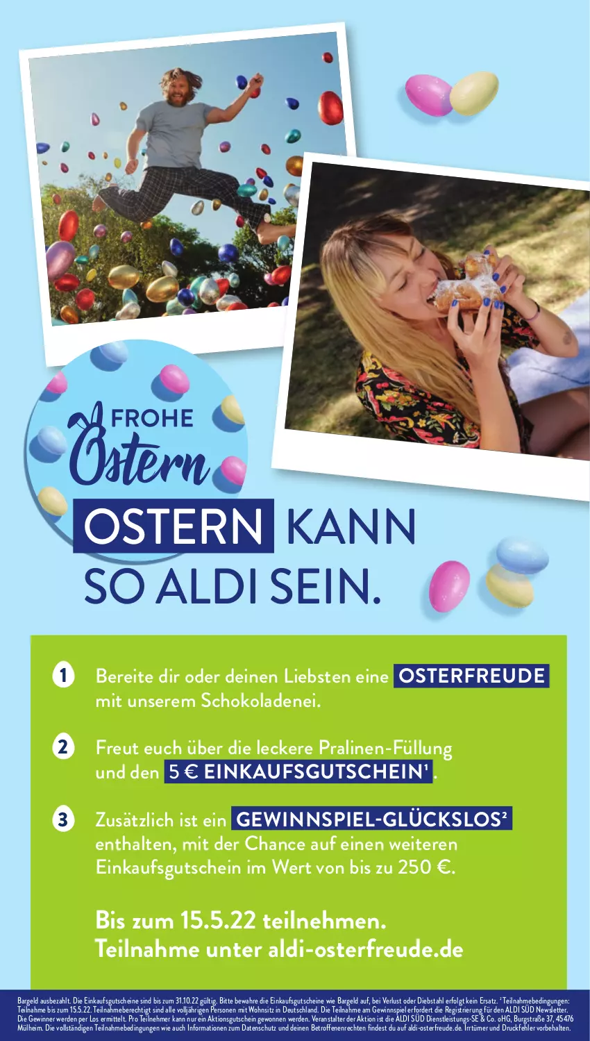 Aktueller Prospekt AldiSud - ALDI Aktuell - von 11.04 bis 16.04.2022 - strona 31 - produkty: aldi, eis, erde, gewinnspiel, gutschein, gutscheine, LG, pralinen, schoko, schokolade, schokoladen, Ti, usb