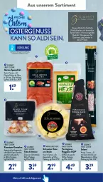 Gazetka promocyjna AldiSud - ALDI Aktuell - Gazetka - ważna od 16.04 do 16.04.2022 - strona 46 - produkty: aldi, appenzeller, aufstrich, Bagel, balsam, balsamico, chorizo, creme, eis, elle, frucht, fruchtaufstrich, garnelen, Käse, käsetheke, lack, nuss, parmigiano, parmigiano reggiano, reggiano, reis, salami, schnittkäse, schweizer schnittkäse, Spezi, Tête de Moine, Ti, Tiger-Garnelen, walnuss, walnusskerne