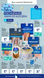 Gazetka promocyjna AldiSud - ALDI Aktuell - Gazetka - ważna od 16.04 do 16.04.2022 - strona 48 - produkty: aldi, almare, aqua, cocktail, cocktails, eis, elle, filet, filets, fisch, Fisch und Meeresfrüchte, fische, Fischer, forelle, früchte, früchten, garnelen, hering, Herings, heringsfilets, knoblauch, matjes, Matjesfilet, matjesfilets, meeresfrüchte, natur, Nordsee, nuss, petersilie, pfeffer, Rauch, reis, rel, ring, salat, Sardinen, sauce, Schere, thunfisch, Thunfischsalat, Ti