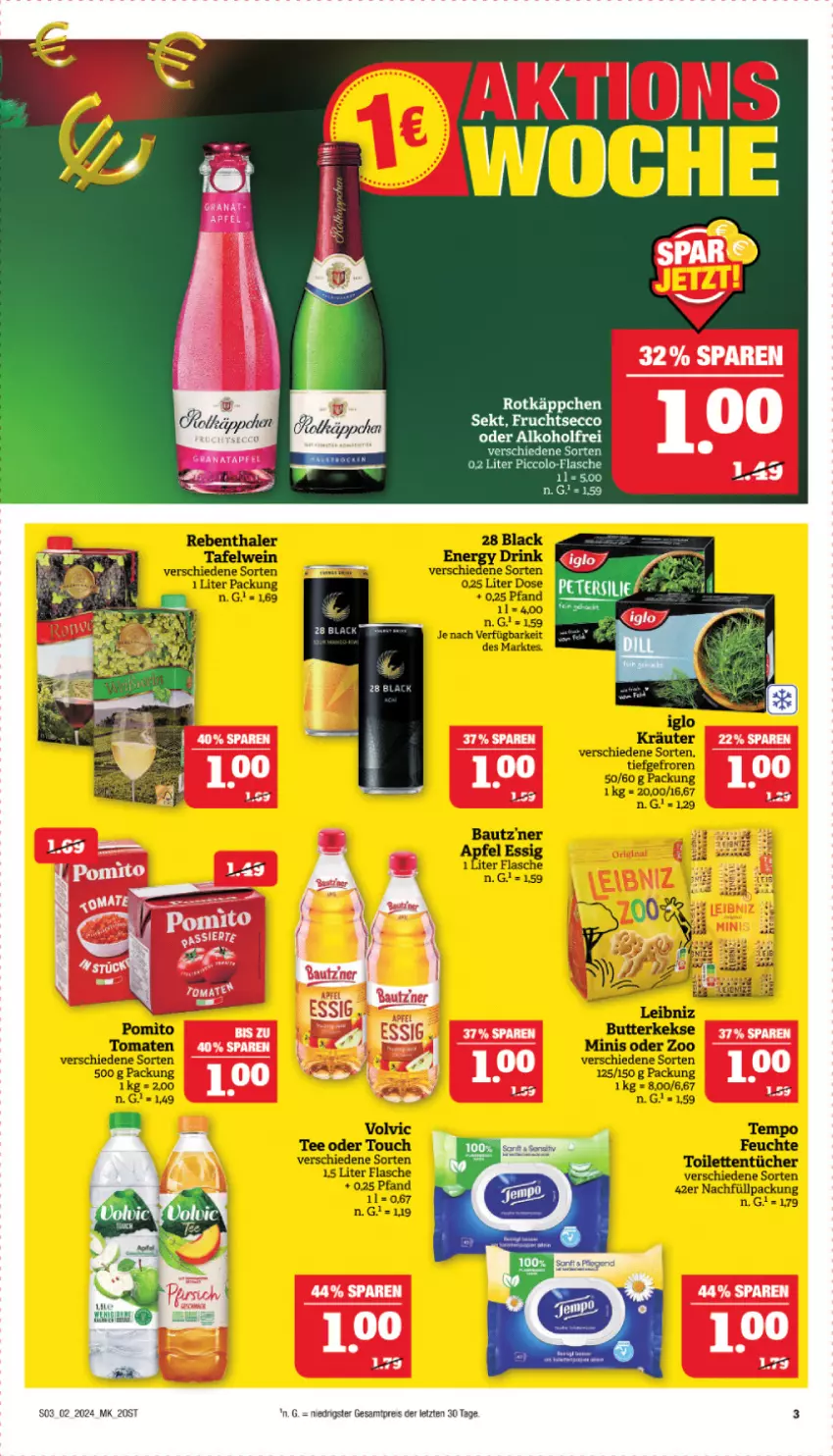 Aktueller Prospekt Marktkauf - Prospekt - von 07.01 bis 13.01.2024 - strona 3 - produkty: alkohol, ecco, eis, flasche, frucht, fruchtsecco, petersilie, reis, rotkäppchen, sekt, ZTE