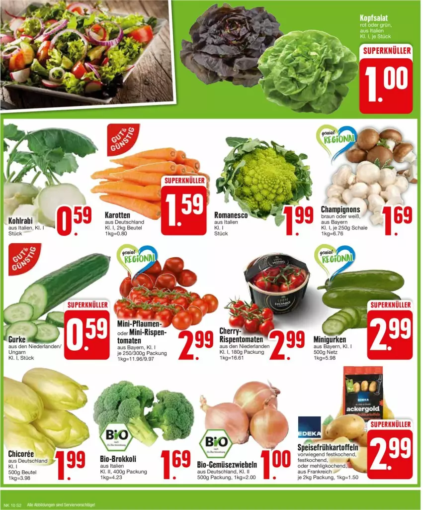 Aktueller Prospekt Edeka - Prospekte - von 04.03 bis 09.03.2024 - strona 2 - produkty: beutel, bio, Bio-Gemüse, braun, brokkoli, champignon, champignons, eis, Frühkartoffeln, Gemüsezwiebel, gurke, gurken, karotten, kartoffel, kartoffeln, kohlrabi, mehl, pflaume, pflaumen, rispentomaten, Schal, Schale, speisefrühkartoffeln, tomate, tomaten, zwiebel, zwiebeln