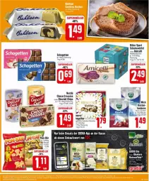 Gazetka promocyjna Edeka - Prospekte - Gazetka - ważna od 09.03 do 09.03.2024 - strona 13 - produkty: amicelli, beutel, bio, bonbons, chips, choclait chips, choco crossies, crossies, deka, edeka bio, eis, eiswaffeln, ente, merci, natur, natura, Ofen, reis, Reiswaffeln, ritter, ritter sport, schogetten, schoko, schokowürfel, Sport, waffeln, Waffelröllchen, WICK, würfel, zucker