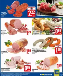 Gazetka promocyjna Edeka - Prospekte - Gazetka - ważna od 09.03 do 09.03.2024 - strona 15 - produkty: aufschnitt, bier, braun, champignon, curry, deka, eier, eis, fleisch, fleischwurst, Hausmacher, Kaiser, knacker, lachs, landleberwurst, leberwurst, mac, Mett, mettwurst, paprika, ring, salami, schinken, schinkenfleischwurst, Ti, wurst, Yo