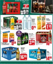 Gazetka promocyjna Edeka - Prospekte - Gazetka - ważna od 09.03 do 09.03.2024 - strona 21 - produkty: amecke, auer, Augustiner Edelstoff, beck's, cola, deka, deutschlandcard, elle, flasche, frucht, fruchtsaft, limo, limonade, Maxl Helles, orange, orangen, Paula, paulaner, pils, saft, Spezi, Ti, vöslauer, wasser