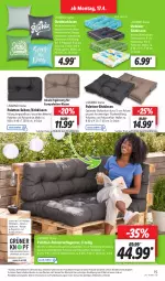 Gazetka promocyjna Lidl - Aktionsprospekt - Gazetka - ważna od 22.04 do 22.04.2023 - strona 19 - produkty: eis, erde, kissen, Palette, reis, Ria, Rückenkissen, sitzkissen, Ti, wasser, weck, ZTE