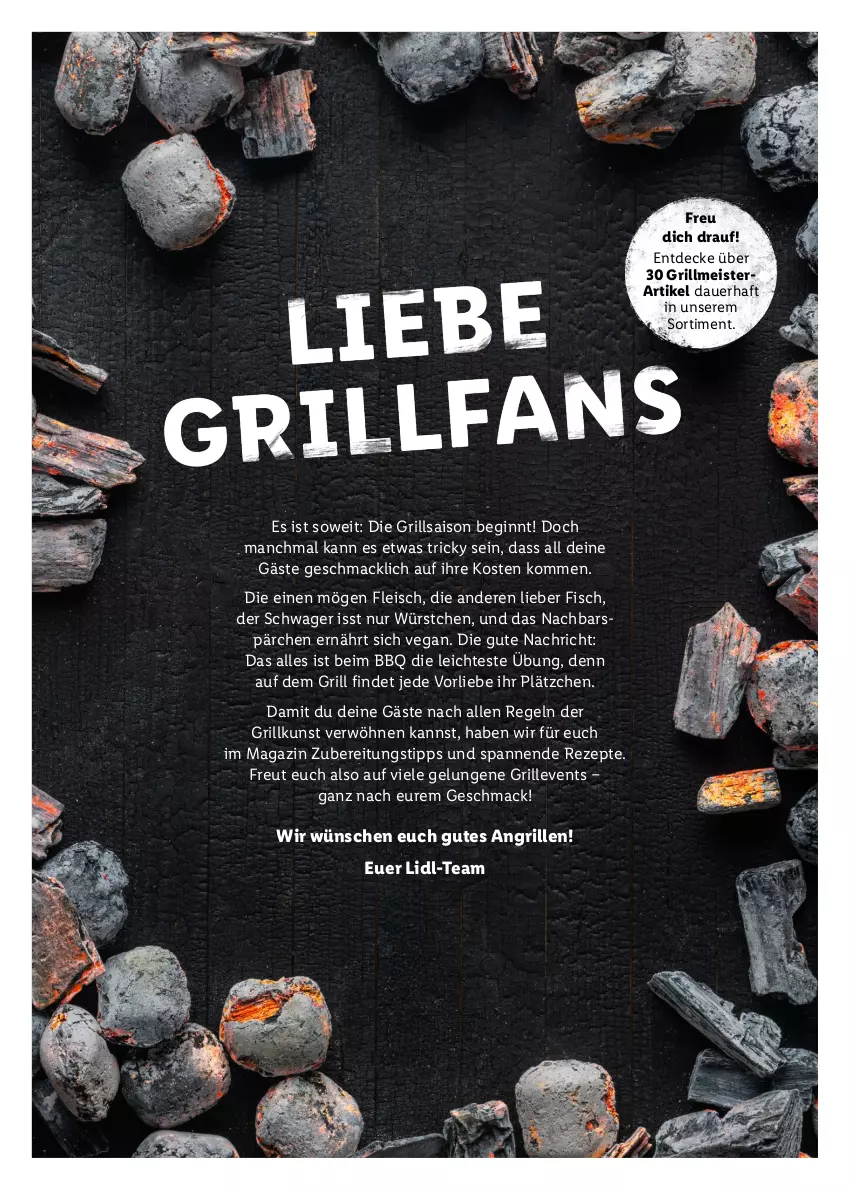 Aktueller Prospekt Lidl - Grillen - von 11.04 bis 23.09.2023 - strona 2 - produkty: auer, decke, eis, fisch, fleisch, gin, grill, Lätzche, mac, magazin, Meister, rezept, rezepte, Ti, würstchen