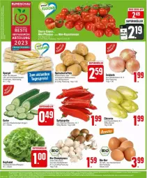 Gazetka promocyjna Edeka - Prospekte - Gazetka - ważna od 27.04 do 27.04.2024 - strona 2 - produkty: Abtei, beutel, bio, braun, champignon, champignons, deka, eier, eis, gurke, kartoffel, kartoffeln, kopfsalat, LG, obst, paprika, salat, spargel, speisekartoffeln, Spitzpaprika, Ti, zwiebel, zwiebeln