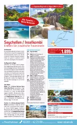 Gazetka promocyjna Rewe Reisen - Reiseprospekt - Gazetka - ważna od 27.01 do 27.01.2023 - strona 14 - produkty: angebot, aust, Bad, bier, Biere, buch, decke, deutschsprachige reiseleitung, dusche, eier, eis, elle, ente, erde, Fahrrad, früchte, inklusivleistungen, küche, latte, Liege, natur, pool, reis, reiseverlauf, rel, Ria, Schal, schirme, Ti, tisch, uhr, vanille, Vegeta