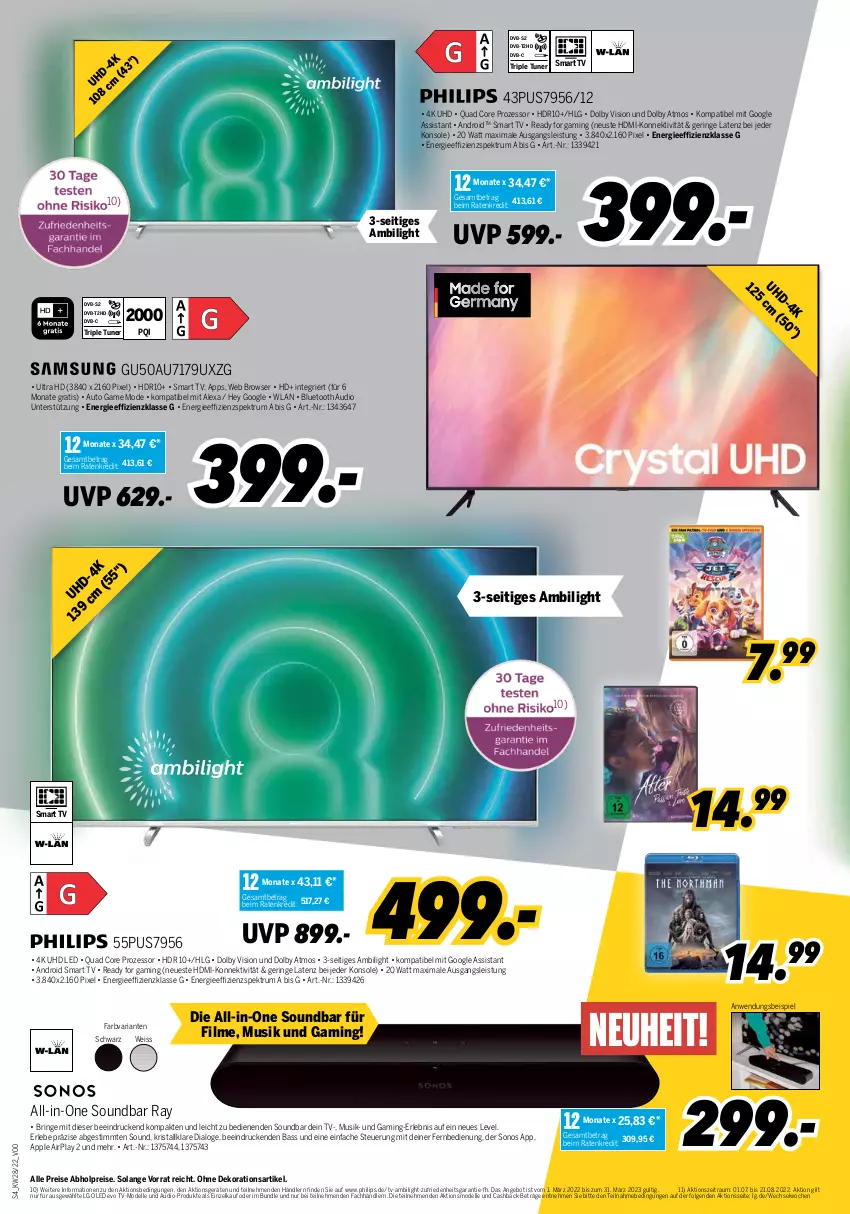 Aktueller Prospekt Medimax - MEDIMAX Prospekt KW28 2022 - von 08.07 bis 14.07.2022 - strona 5 - produkty: abholpreise, alexa, angebot, Apple, auto, dekoration, dell, dvb, dvb-s2, DVB-T, eis, elle, fernbedienung, HDMI, LG, Mode, neuheit, Philips, quad, reis, Ria, ring, rum, smart tv, Sonos, soundbar, Spektrum, Ti, tuner, uhd