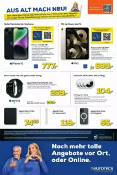 Gazetka promocyjna Euronics - Prospekte - Gazetka - ważna od 02.12 do 02.12.2023 - strona 12 - produkty: angebot, angebote, Apple, Apple Pencil, Apple Watch, Apple Watch SE, asti, auto, deo, elle, fanta, frontkamera, gefu, gin, GPS, ipad, ipad air, iphone, kamera, LG, mac, ring, sac, smartphone, tablet, Ti, tisch