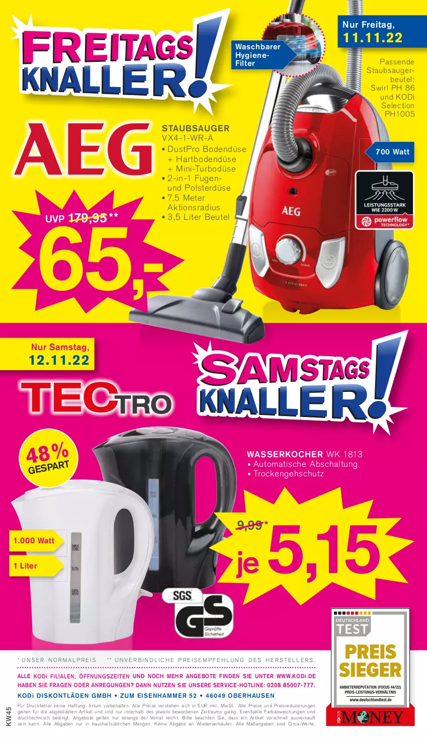 Aktueller Prospekt Kodi - Prospekte - von 05.11 bis 10.11.2022 - strona 16 - produkty: angebot, angebote, auto, beutel, eis, elle, hygienefilter, Kocher, reis, Schal, staubsauger, staubsaugerbeutel, swirl, teller, Ti, tisch, wasser, wasserkocher