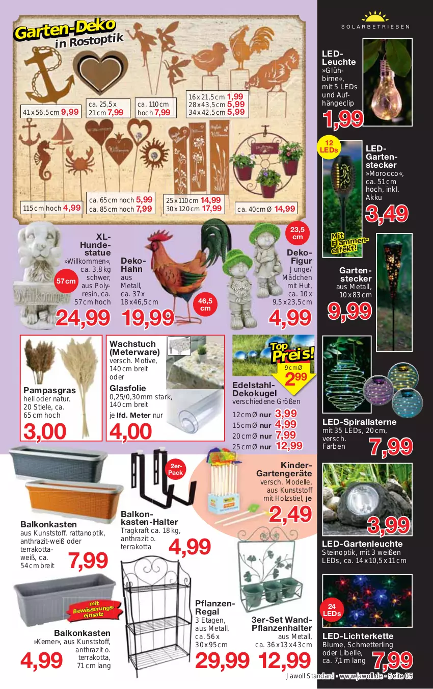 Aktueller Prospekt Jawoll - Prospekte - von 12.03 bis 18.03.2023 - strona 9 - produkty: akku, blume, Brei, Dekofigur, dell, edelstahl, elle, Garten, Holz, Kette, Kinder, kraft, Kugel, lamm, laterne, led-licht, leds, Leuchte, lichterkette, Mett, Mode, natur, pflanze, pflanzen, regal, Schmetterling, Ti, tuc, wachstuch