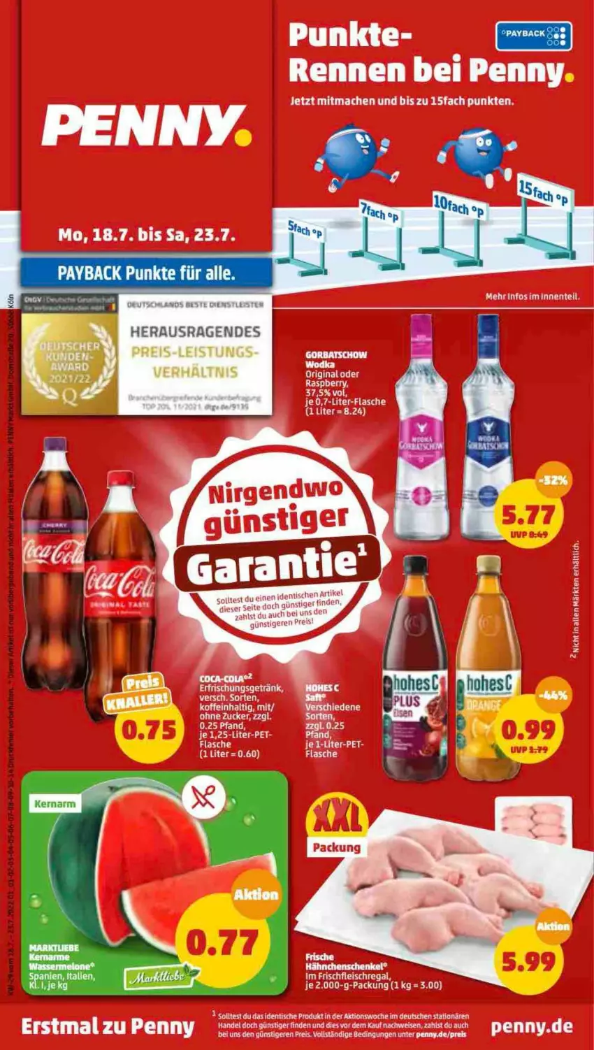 Aktueller Prospekt Penny - Prospekte - von 18.07 bis 23.07.2022 - strona 1 - produkty: ariel, eis, fleisch, gin, mac, regal, Ti, wodka