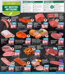 Gazetka promocyjna Hit - Wochenprospekt - Gazetka - ważna od 20.09 do 20.09.2025 - strona 4 - produkty: auer, Bau, Bauer, beef, bio, braten, bratwurst, decke, Deckel, eis, ente, entrecôte, fleisch, Geflügel, geschnetzeltes, grobe bratwurst, gulasch, hüftsteak, hüftsteaks, jungbullen, knoblauch, kotelett, küche, Küchen, lachs, lack, lamm, lammlachse, mais, Meister, Mett, milch, monitor, nackenkoteletts, natur, orange, pute, reis, Ria, rind, ring, Rückensteak, rückensteaks, saft, sandwich, schinken, schmorbraten, schnitzel, schwein, schweine, schweinenacken, spareribs, Spezi, Sport, steak, steaks, tafelspitz, Ti, Tiere, tisch, vom schweinenacken, wein, weine, Weste, wurst, Zelt, ZTE