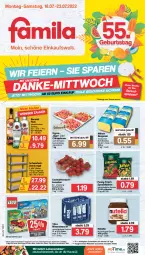 Gazetka promocyjna Famila - Prospekte - Gazetka - ważna od 23.07 do 23.07.2022 - strona 1 - produkty: Alwa, angebot, angebote, aust, bacardi, bacardi rum, beispielabbildung, beutel, cocktail, cocktails, creme, deutscher schnittkäse, Eckregal, eis, elle, flasche, funny-frisch, gyros, Käse, kraft, küche, Küchen, lebensmittel, milram, mineralwasser, nuss, nuss-nugat-creme, nutella, pfanne, Rauch, regal, reis, rum, Schal, Schale, schnittkäse, schwein, Spezi, steckregal, Strandspiel, strauchtomaten, Ti, tomate, tomaten, vilsa, wasser, wein, ZTE