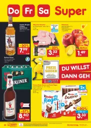 Gazetka promocyjna Netto Marken-Discount - Filial-Angebote - Gazetka - ważna od 20.08 do 20.08.2022 - strona 30 - produkty: berliner, bestpreis, Cap, captain morgan, eis, ferrero, fleisch, gin, hähnchen-schenkel, henkel, Kinder, kinder bueno, kinder riegel, natur, ndk, Nektar, nektarinen, original spiced gold, pils, pilsner, reis, riegel, Schal, Schale, schenkel, Ti, Tiere, versandkostenfrei