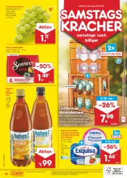 Gazetka promocyjna Netto Marken-Discount - Filial-Angebote - Gazetka - ważna od 20.08 do 20.08.2022 - strona 40 - produkty: Alwa, angebot, angebote, auer, bestpreis, discount, eis, exquisa, exquisa frischkäse, flasche, frischkäse, glasflasche, Hohes C, Holz, kaffee, Käse, Körniger Frischkäse, kracher, lichtenauer, marken-discount, mineralwasser, ndk, reis, Schal, Schale, senseo, Ti, trauben, versandkostenfrei, wasser, ZTE