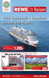 Gazetka promocyjna Rewe Reisen - Reiseprospekt - Gazetka - ważna od 26.05 do 26.05.2023 - strona 1 - produkty: Bad, bestpreis, eis, Handy, inklusivleistungen, kamera, reis, Ti, uhr