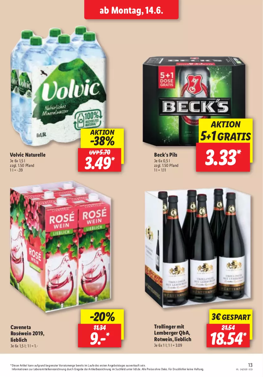 Aktueller Prospekt Lidl - Aktionsprospekt - von 14.06 bis 19.06.2021 - strona 13